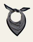 TBCo Merino Triangle Scarf in Black Stripe