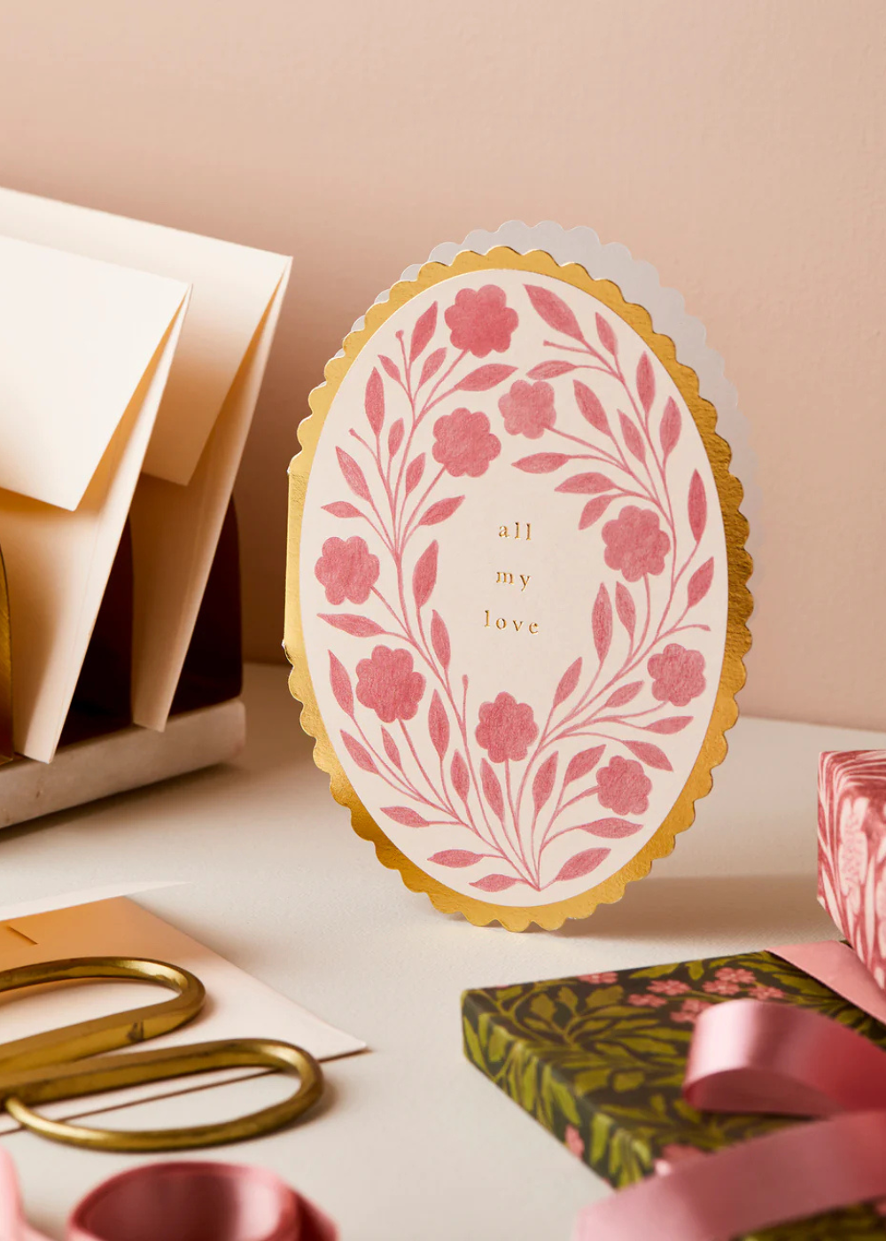 Wanderlust Paper Co. Rose Flora 'All My Love' Card