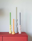 Yod & Co Stripe Dinner Candles - Stearin Wax - Mixed Soft Colours