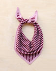 Merino Triangle Scarf in Pink Stripe