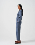 Seventy + Mochi Patch Pocket Indie Jumpsuit in Washed Denim