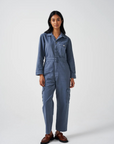 Seventy + Mochi Patch Pocket Indie Jumpsuit in Washed Denim