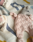Cotton Knit Baby Comforter Cuddle Cloth - Textured Rabbit
