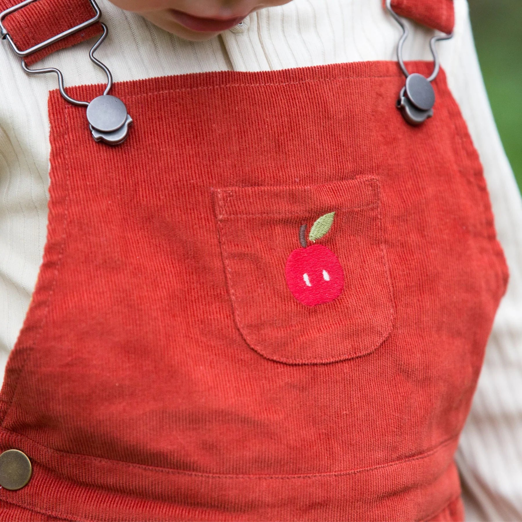 Organic Baby Clothes Red Dungarees