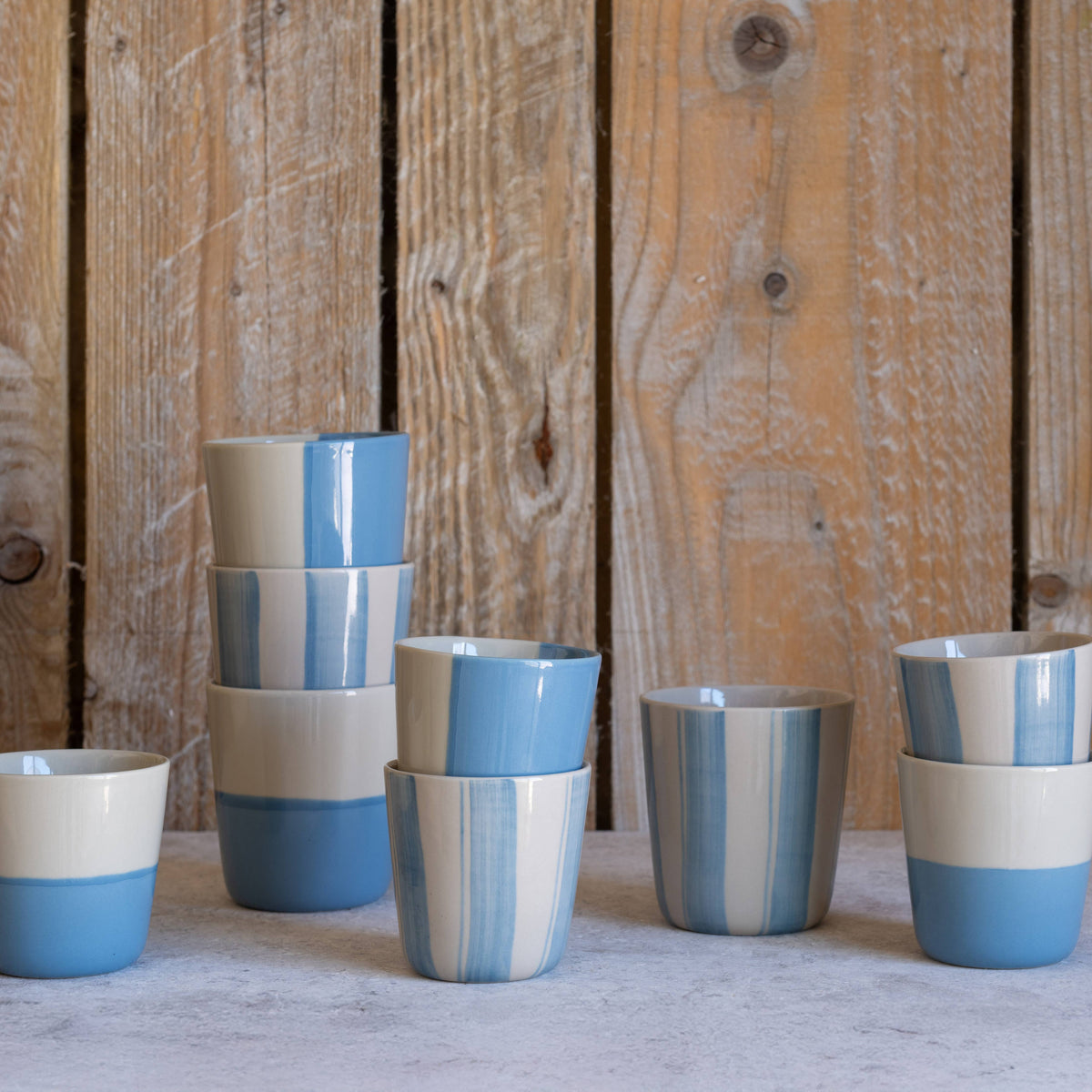Kindred Mugs - Cornflower Beaker - Brushed Light Blue - Small (Set of 2)