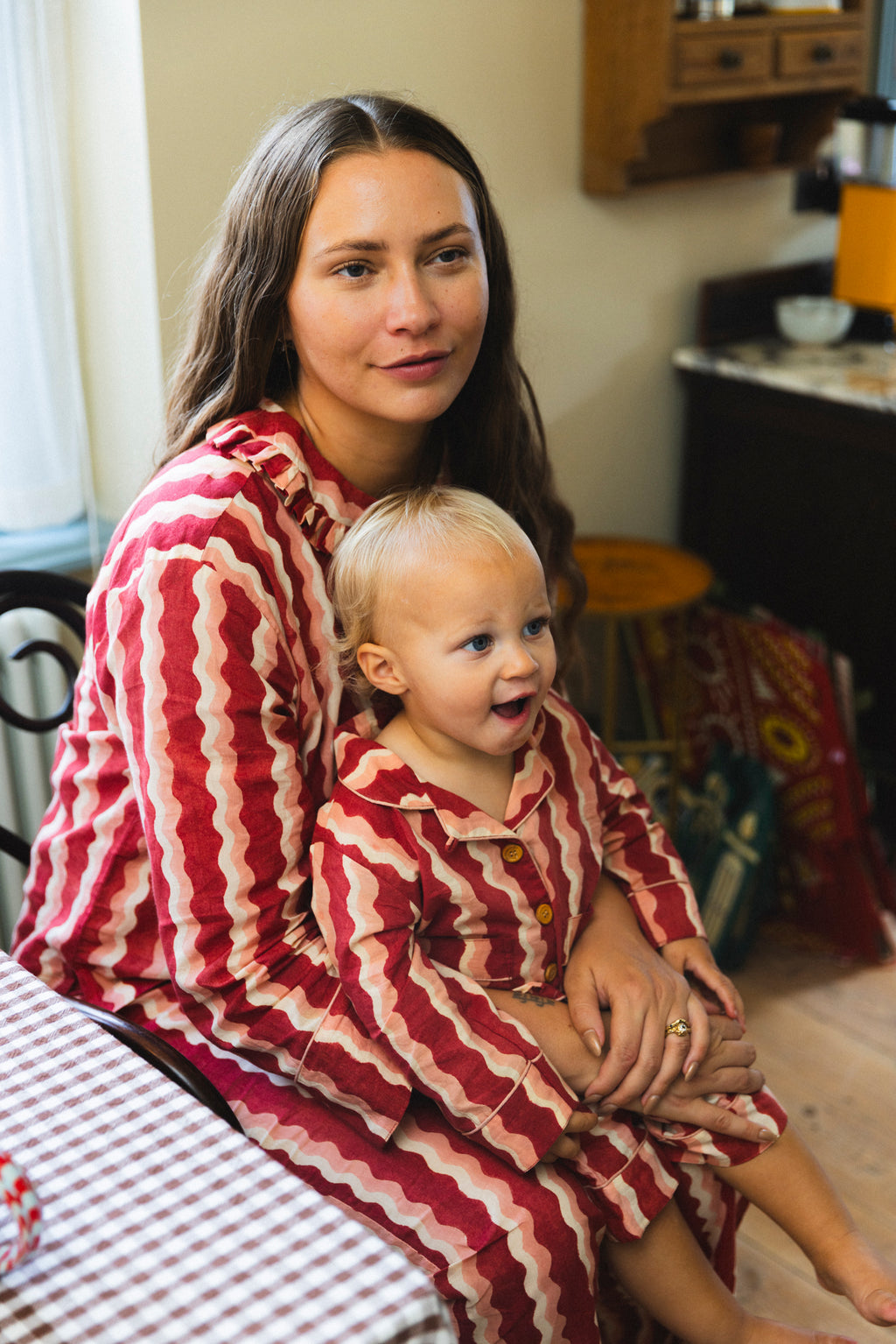 YONDER. - Women's Frill Pyjama Set - Whirly Jam