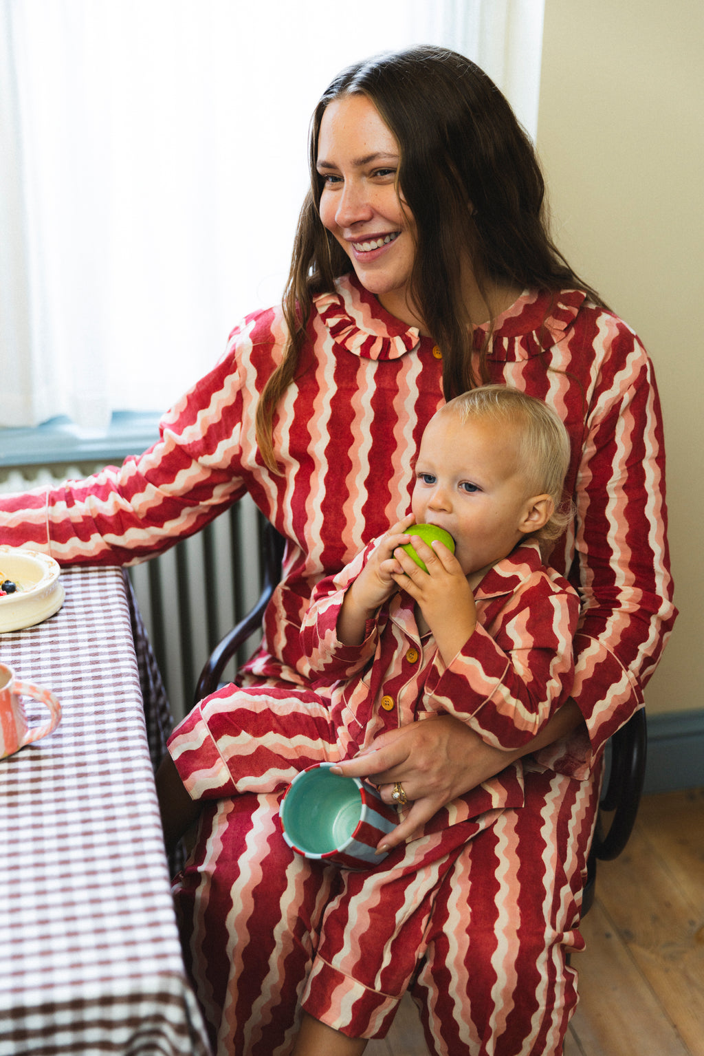 YONDER. - Women's Frill Pyjama Set - Whirly Jam