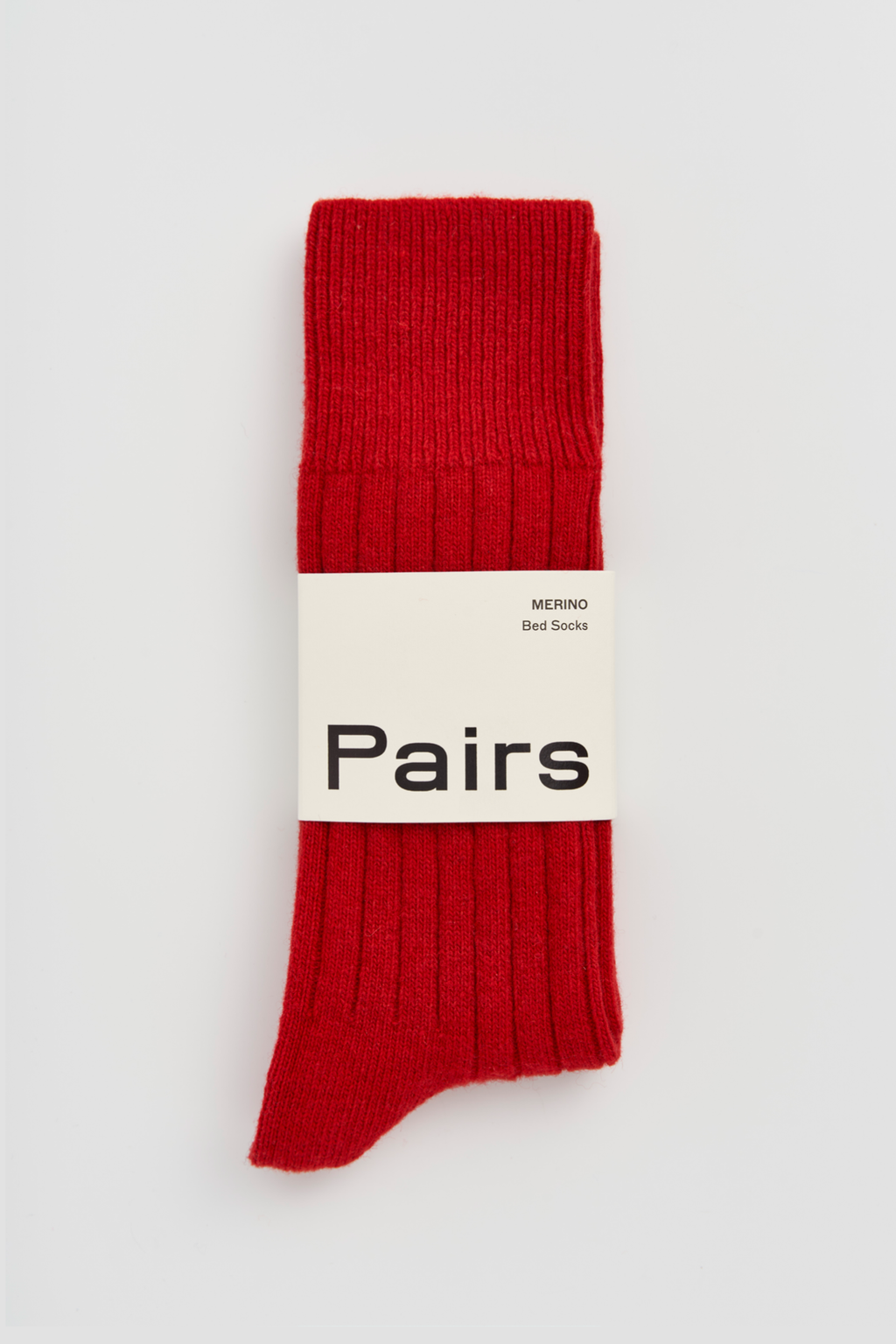 Pairs Socks - Merino Bed Socks - Postbox Red