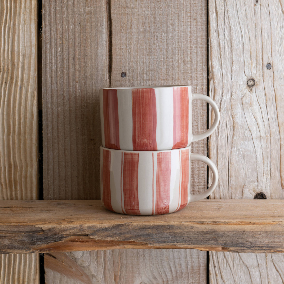 Kindred Mugs - Cornflower Mug - Brushed Berry Red - Large (Set of 2)