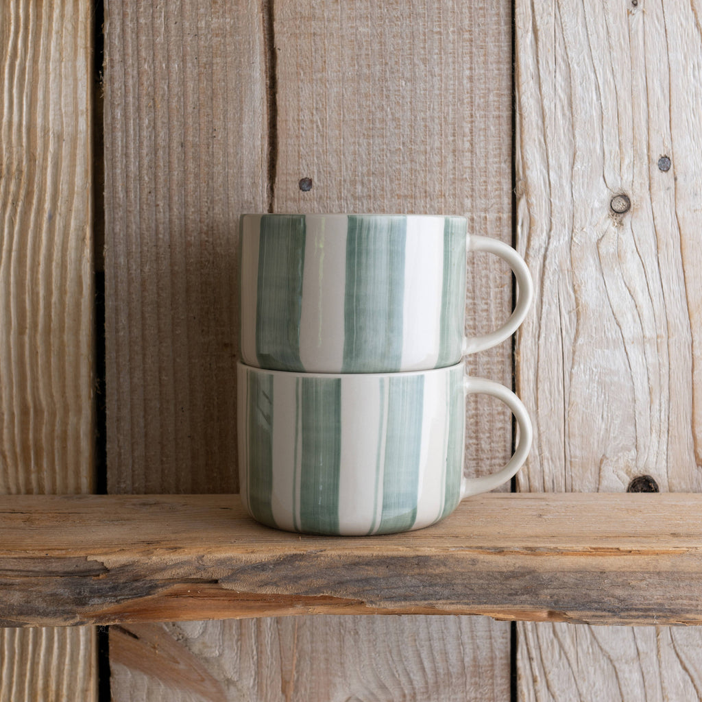 Kindred Mugs - Cornflower Mug - Brushed Sage Green - Large (Set of 2)