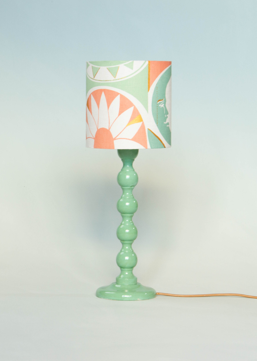 Three Moons Screen Printed Linen Lampshade — Pastel, by Jessie De Salis