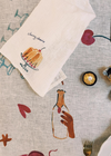 Lobster & Martini Illustrated Linen Tablecloth