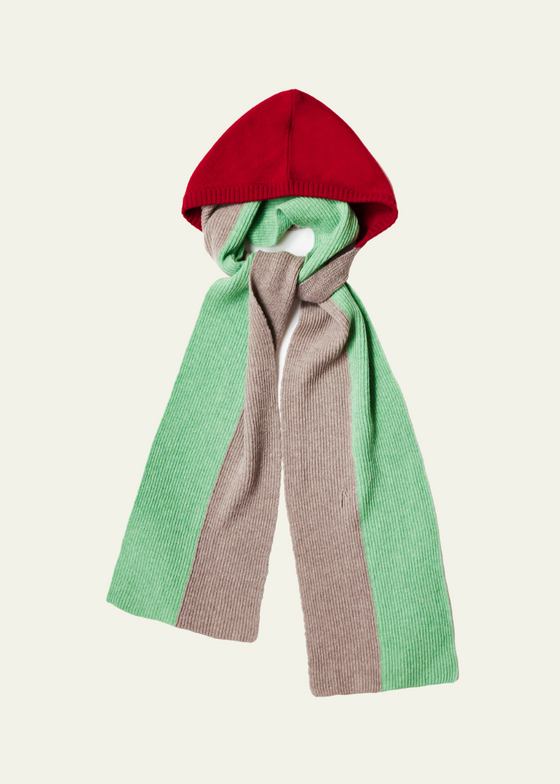 HADES Wool The Hooded Scarf | Red