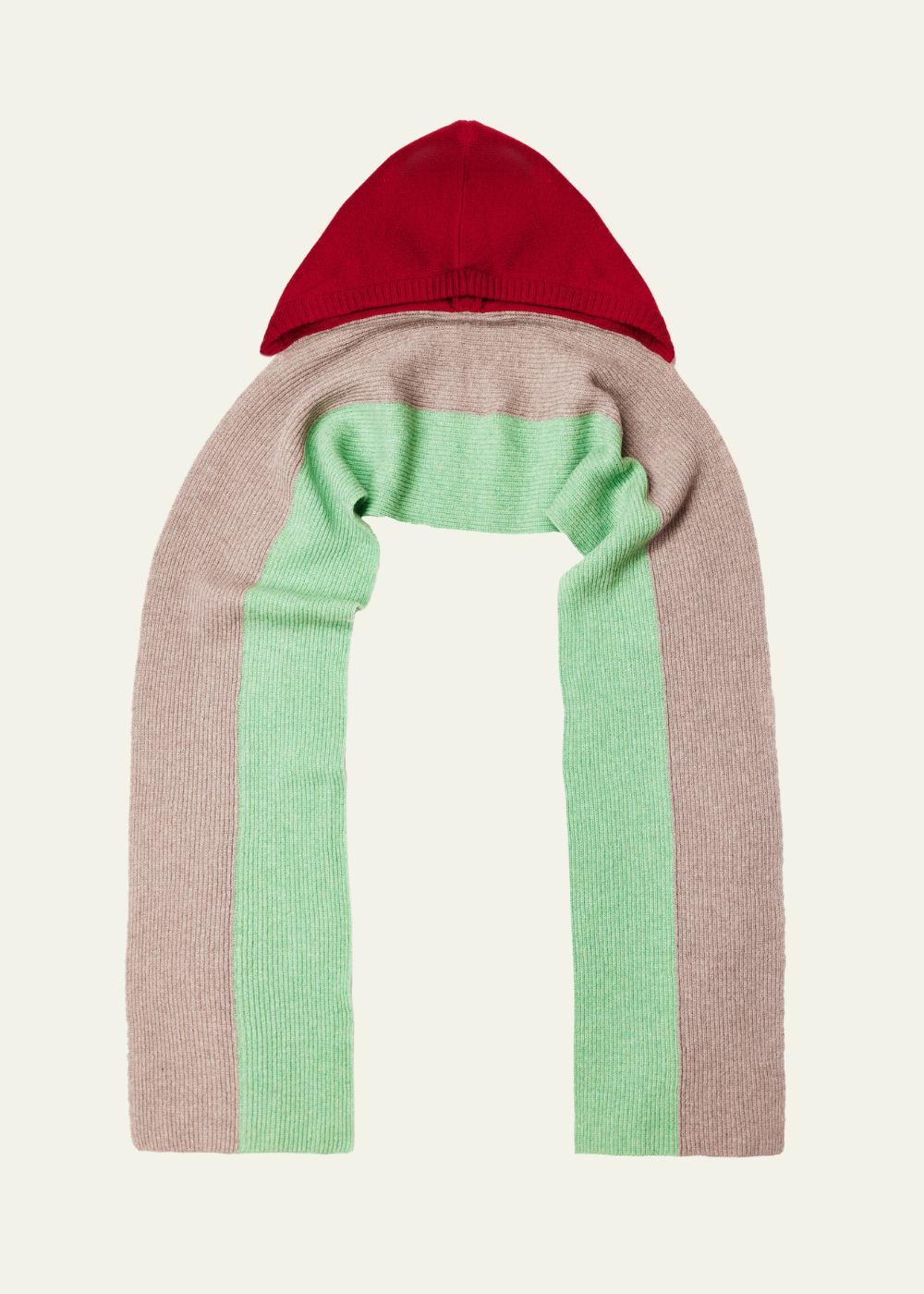 HADES Wool The Hooded Scarf | Red