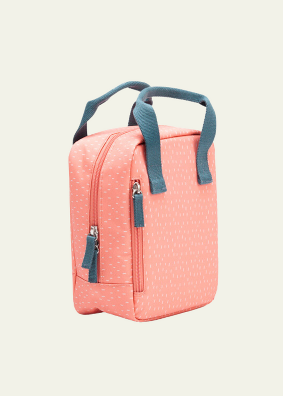 Insulated Lunch Bag, Recycled Plastic — Coral