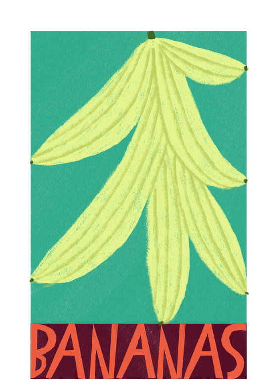 Bananas Art Print by Amyisla McCombie