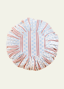  TBCo Blue Stripe Cotton Round Cushion Cover