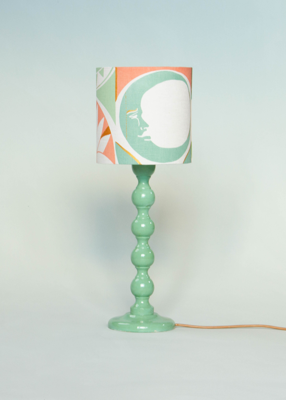 Three Moons Screen Printed Linen Lampshade — Pastel, by Jessie De Salis