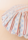 TBCo Blue Stripe Cotton Round Cushion Cover