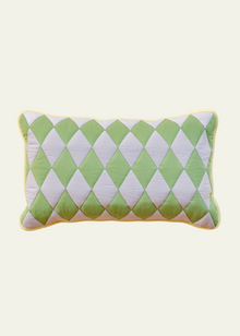  TBCo Green Argyle Cotton Cushion Cover