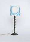 Three Moons Screen Printed Linen Lampshade — Blue, by Jessie De Salis
