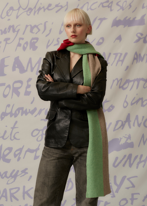 HADES Wool The Hooded Scarf | Pink
