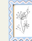 Blue & Pink Wiggle Wildflower Original Artwork by Ley Lines