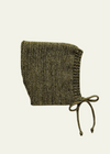 Hand-knitted Merino Bonnet - Pear