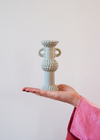 Pale Blue-Grey Candlestick with Arms