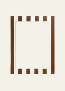  All The Things Candy Cane Striped Picture Frame — Chestnut & Shell