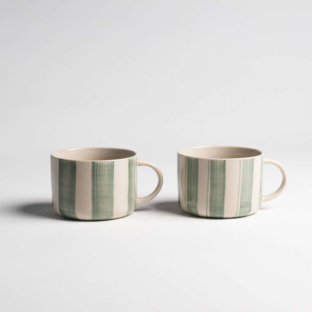Kindred Mugs - Cornflower Mug - Brushed Sage Green - Large (Set of 2)