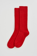 Pairs Socks - Merino Bed Socks - Postbox Red