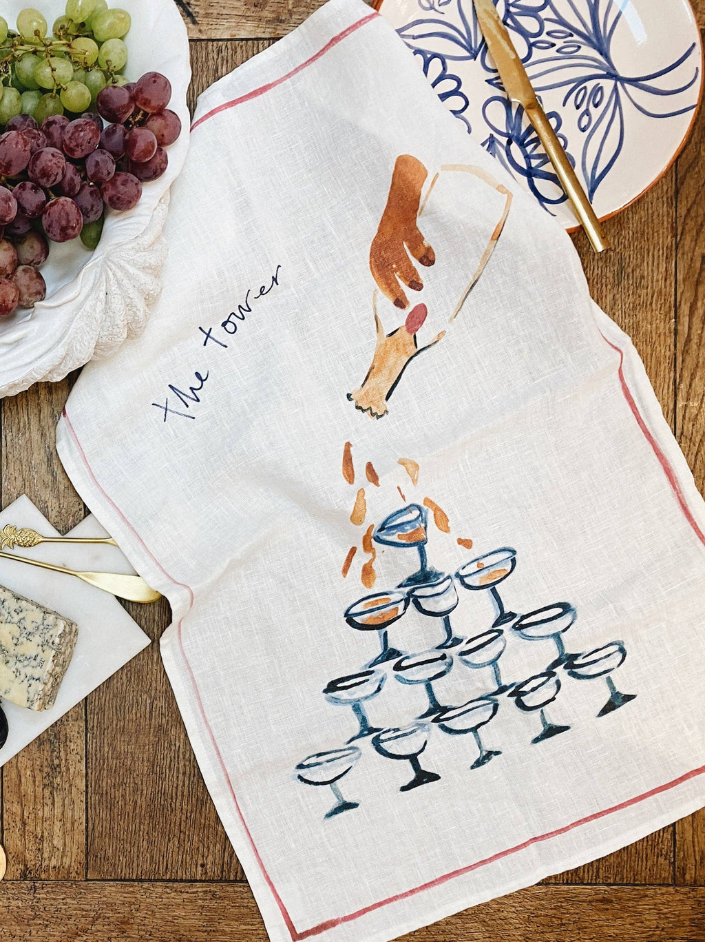 Dinette - The Tower - Linen Teatowel
