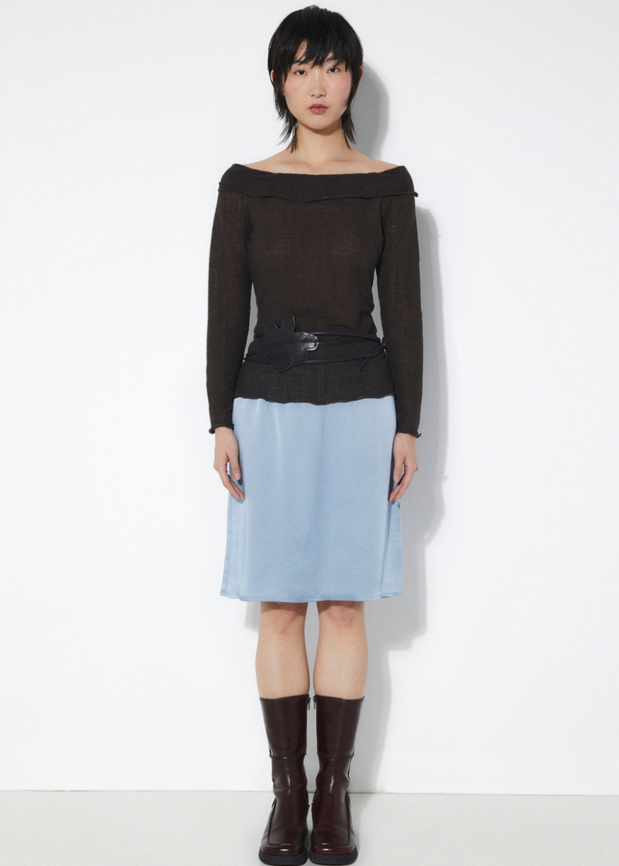 Rita Row Rose Leather Tie Belt