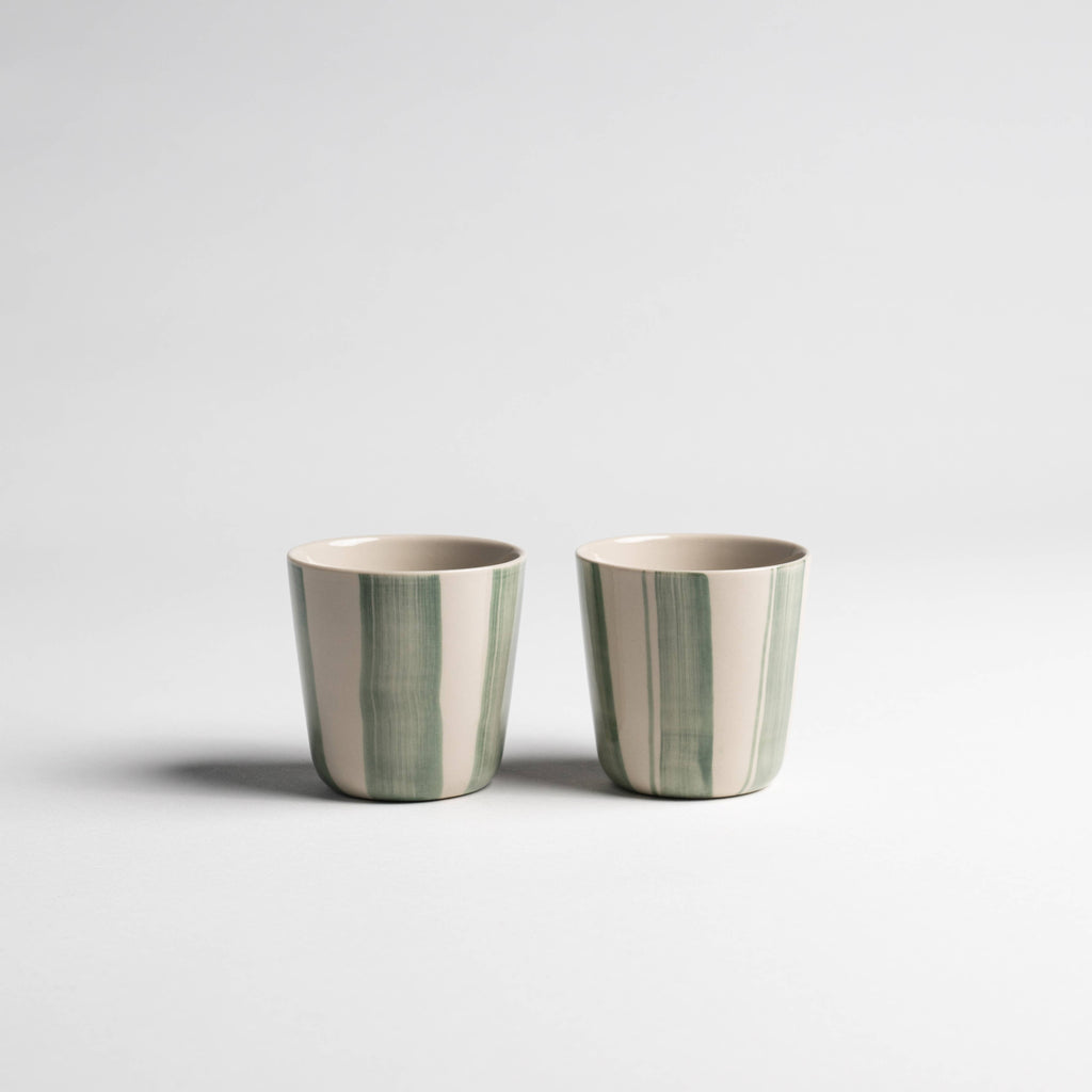 Kindred Mugs - Cornflower Beaker - Brushed Sage Green - Small (Set of 2)