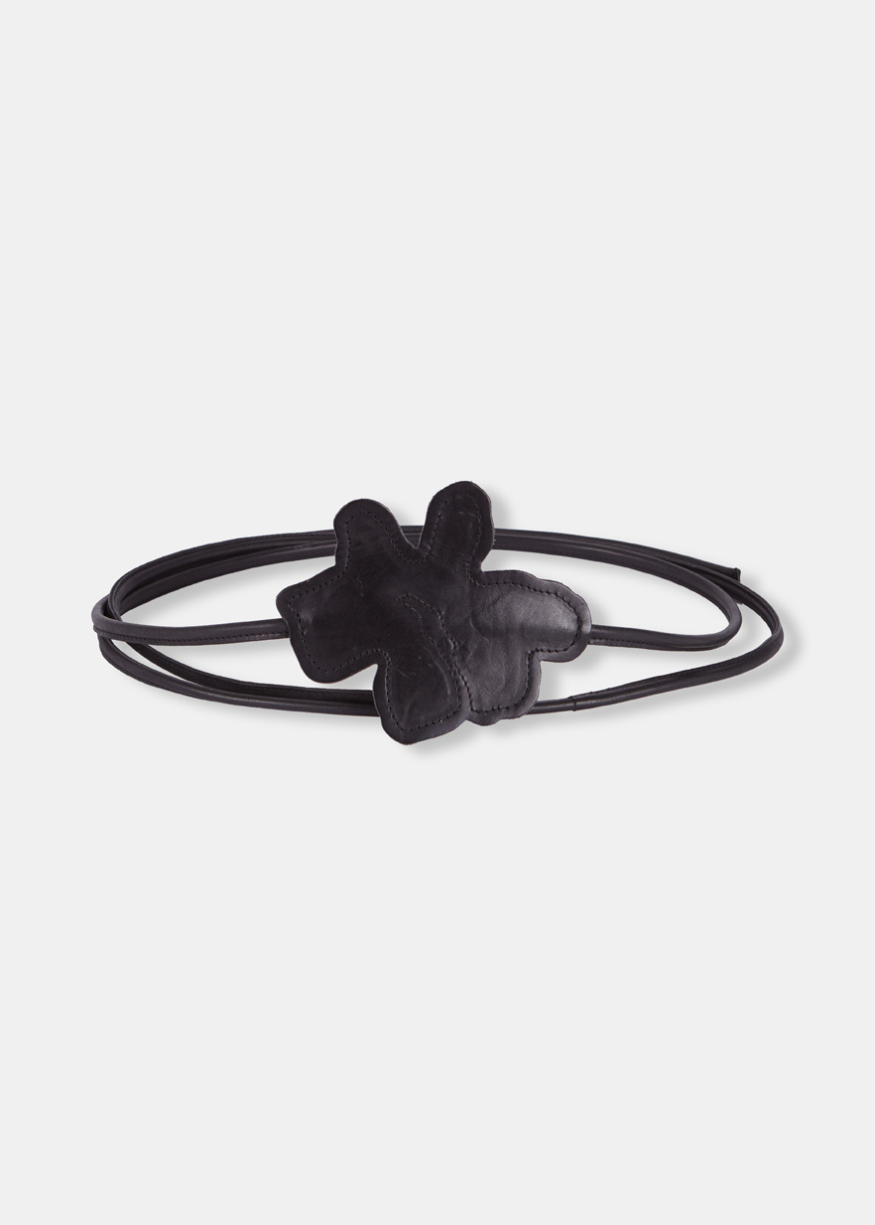 Rita Row Rose Leather Tie Belt