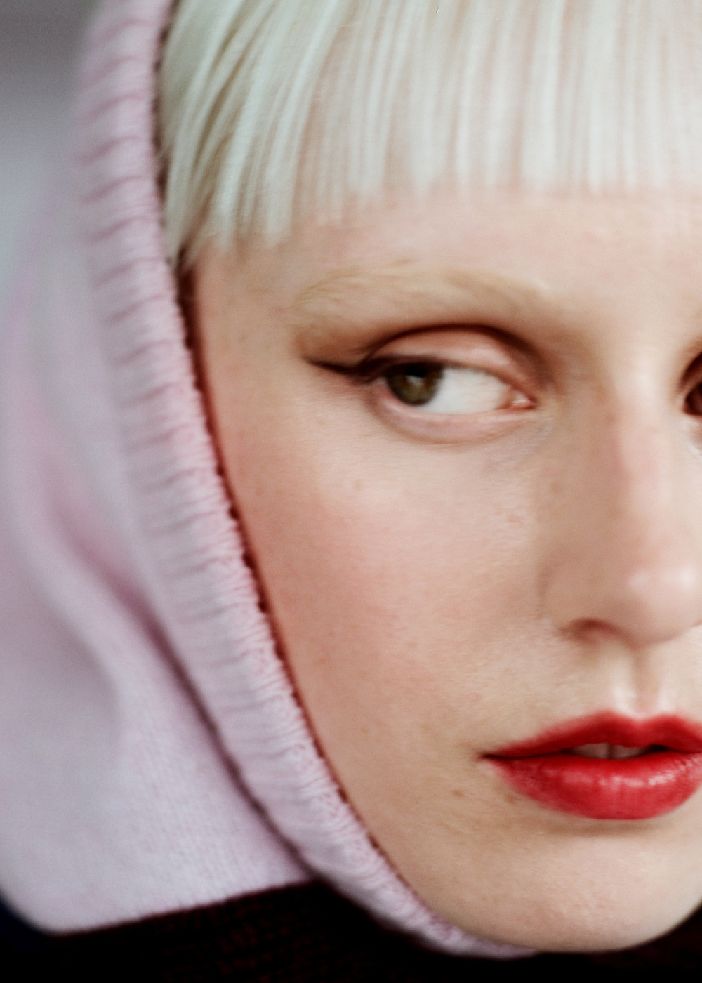 HADES Wool The Hooded Scarf | Pink