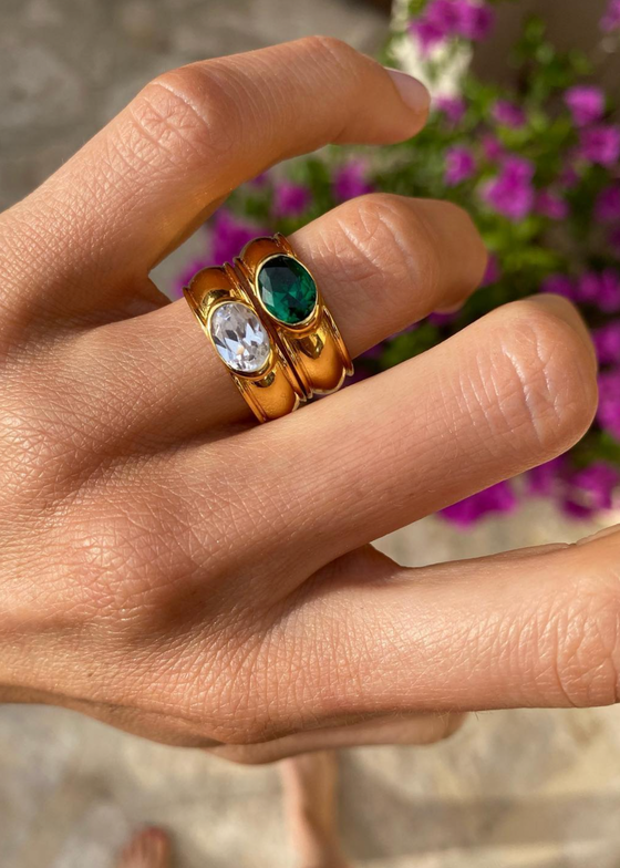 Shyla Jewellery Juniper Ring Emerald