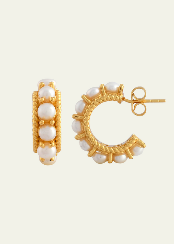 Shyla Jewellery Gold-Plated Rosalia Earrings — Freshwater Pearl