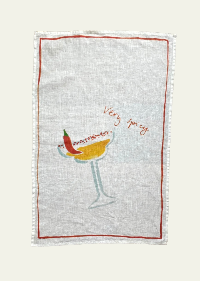 Very Spicy - Linen Tea Towel