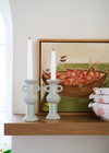 Pale Blue-Grey Candlestick with Arms