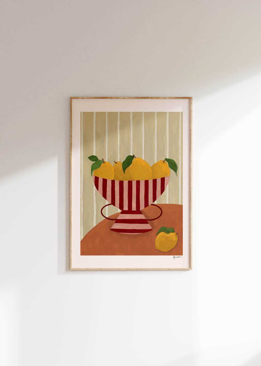 Frankie Penwill - Lemons in Striped Bowl