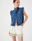 Seventy + Mochi Sophie Short in Ecru Denim