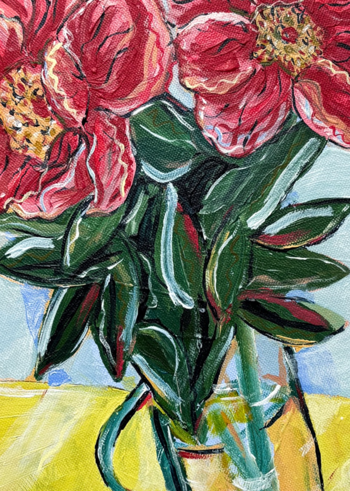 ‘Summer Peonies’ Original Artwork by Ley Lines