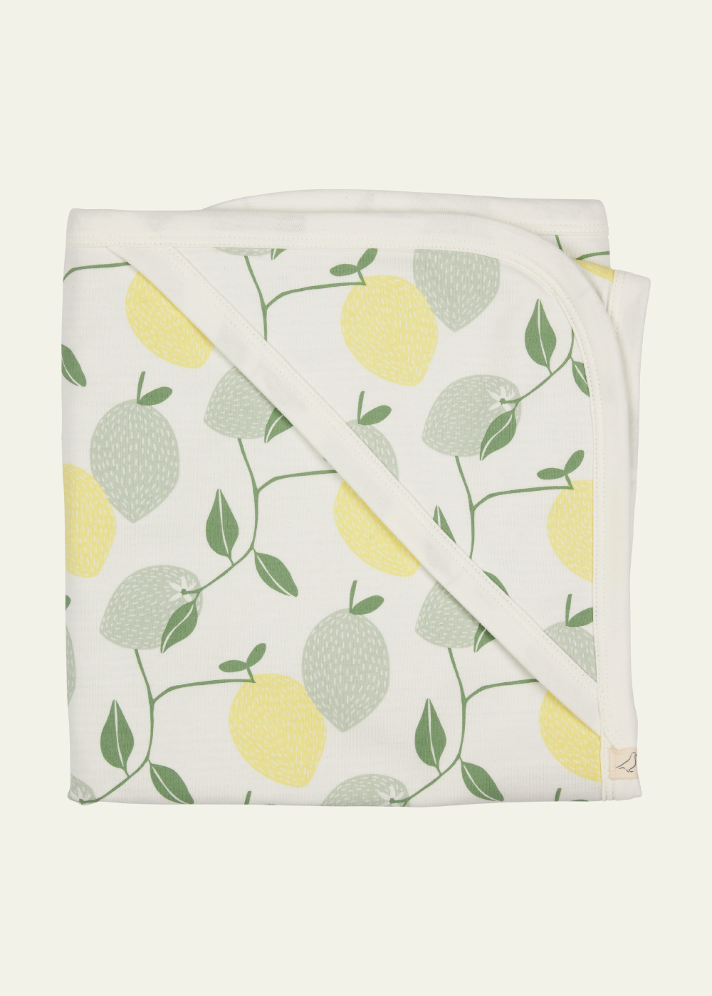 Pigeon Organics Cotton Hooded Blanket in Lemons