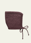 Hand-knitted Merino Bonnet - Grape