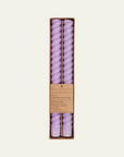 Verbena Mauve Spiral Dinner Candles, 2 Per Pack