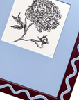 Burgundy & Blue Peony Original Artwork by Ley Lines