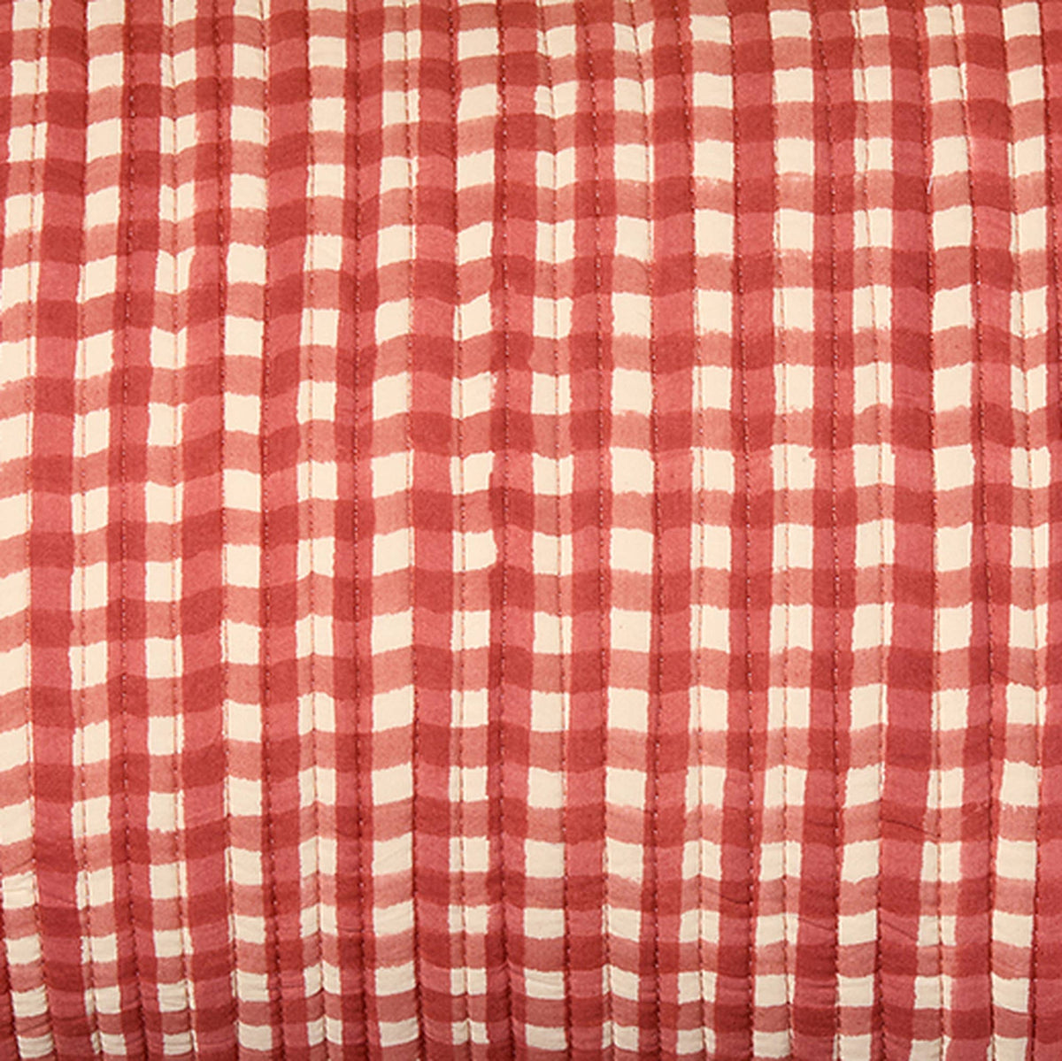 YONDER. Gingham Ginger cushion, alternate view