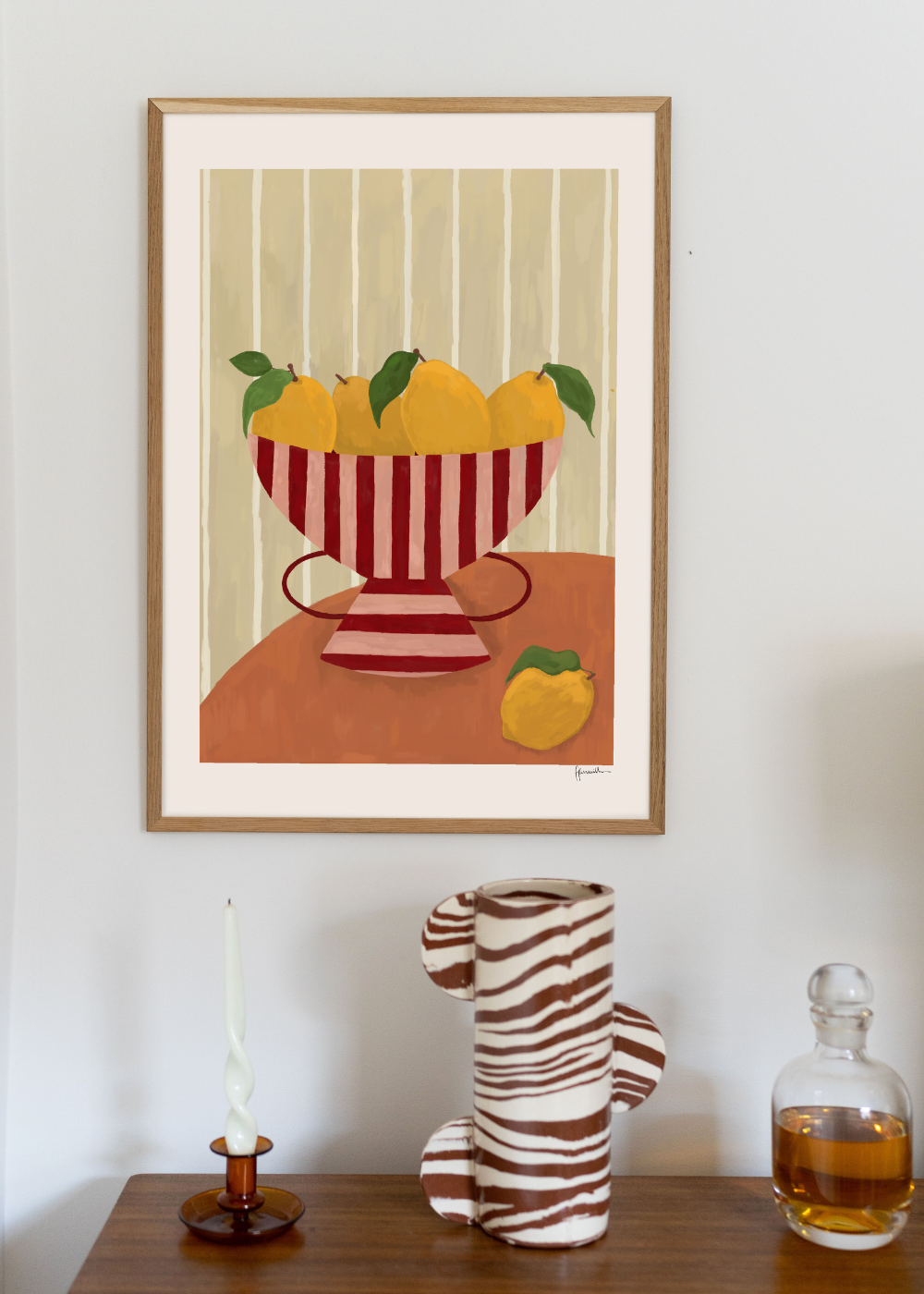 Frankie Penwill - Lemons in Striped Bowl